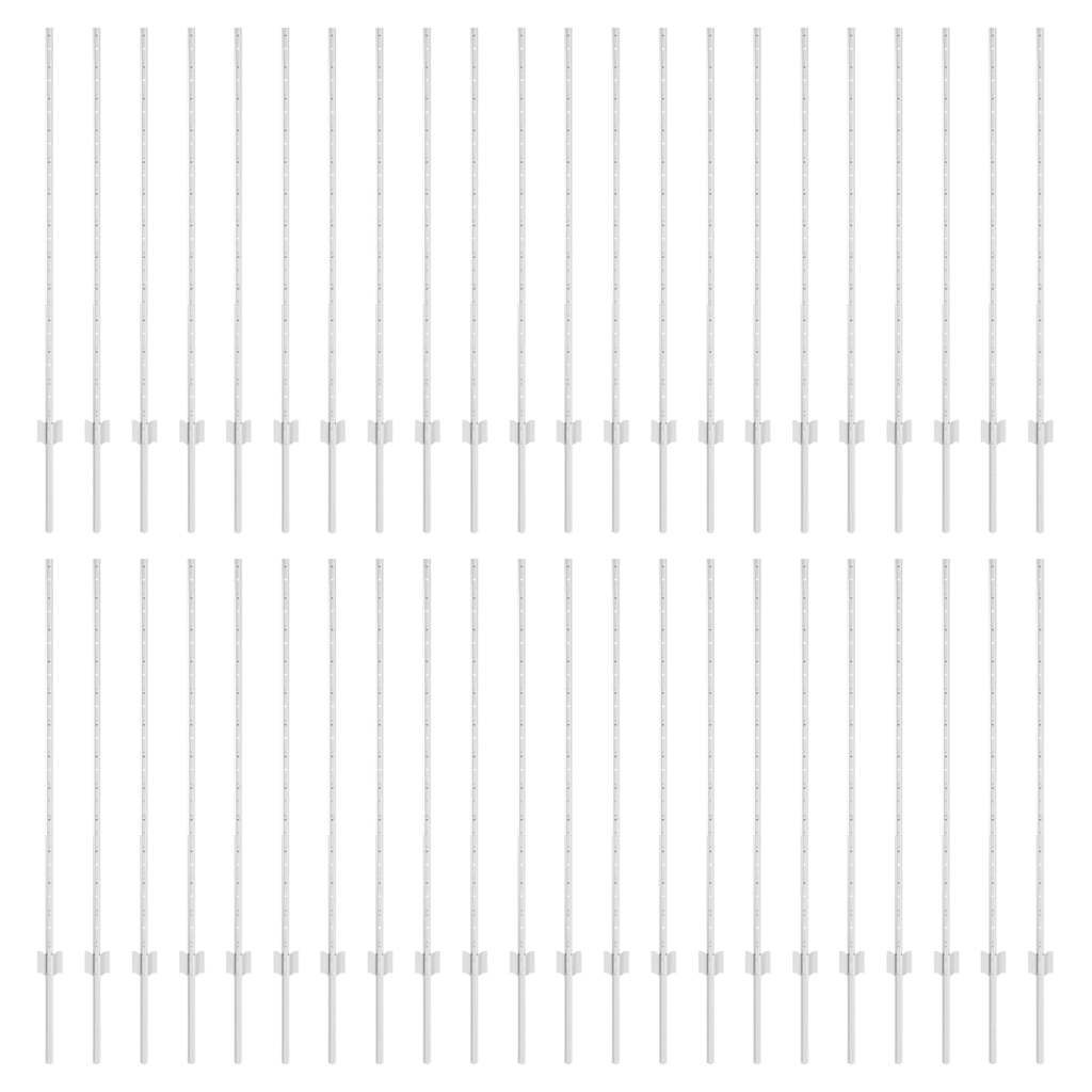 Pali per Recinzione 88 pcs Argento 160 cm Acciaio 3335957