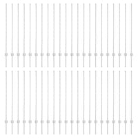 Pali per Recinzione 88 pcs Argento 160 cm Acciaio 3335957