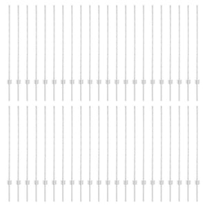Pali per Recinzione 88 pcs Argento 160 cm Acciaio 3335957