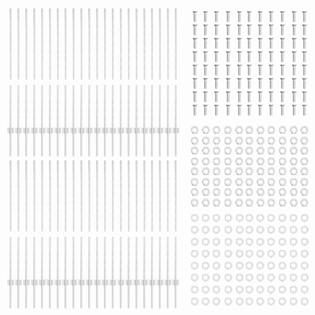 Pali per Recinzione 88 pcs Argento 160 cm Acciaio 3335957