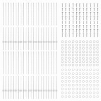 Pali per Recinzione 88 pcs Argento 160 cm Acciaio 3335957