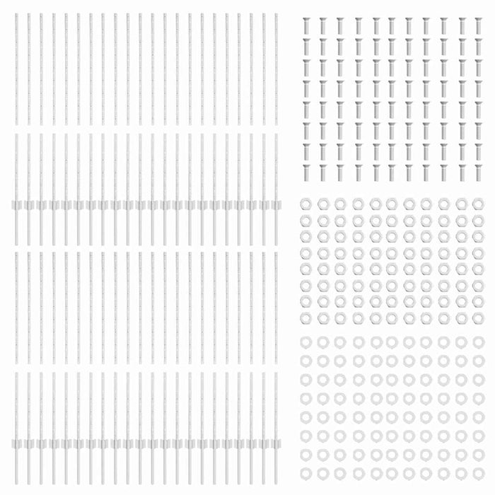 Pali per Recinzione 88 pcs Argento 160 cm Acciaio 3335957
