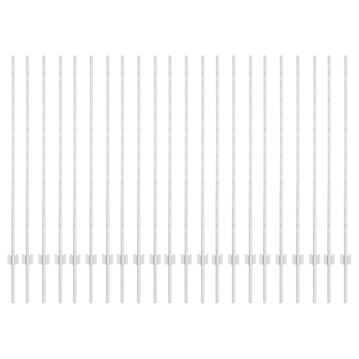 Pali per Recinzione 44 pcs Argento 180 cm Acciaio 3335958