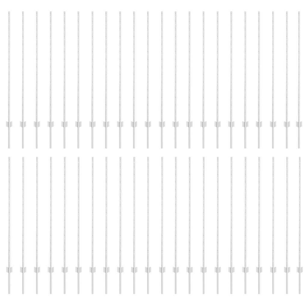 Pali per Recinzione 88 pcs Argento 180 cm Acciaio 3335959