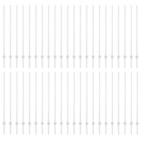Pali per Recinzione 88 pcs Argento 180 cm Acciaio 3335959
