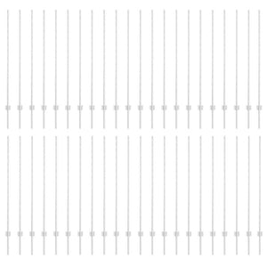 Pali per Recinzione 88 pcs Argento 180 cm Acciaio 3335959