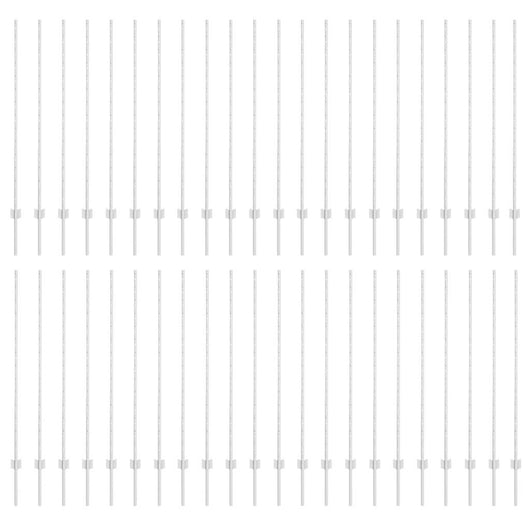Pali per Recinzione 88 pcs Argento 180 cm Acciaio 3335959