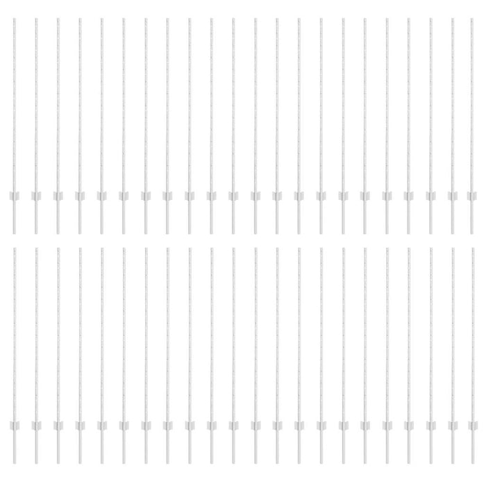 Pali per Recinzione 88 pcs Argento 180 cm Acciaio 3335959