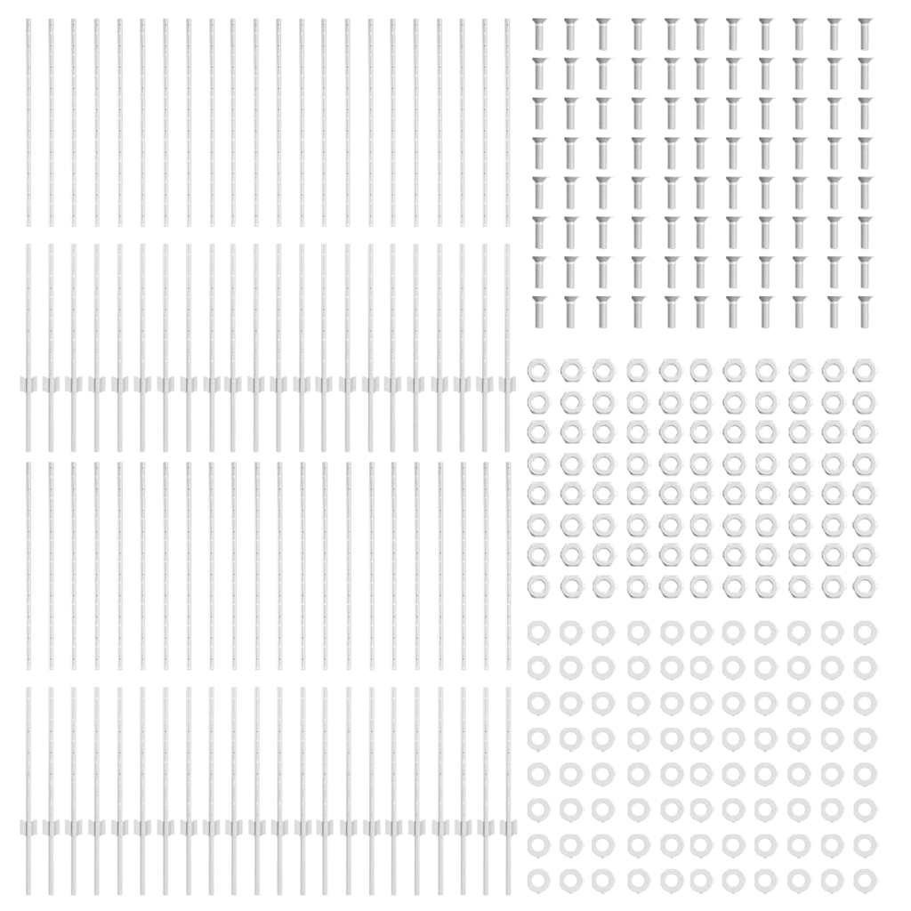 Pali per Recinzione 88 pcs Argento 180 cm Acciaio 3335959