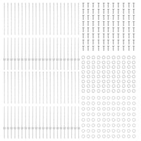 Pali per Recinzione 88 pcs Argento 180 cm Acciaio 3335959