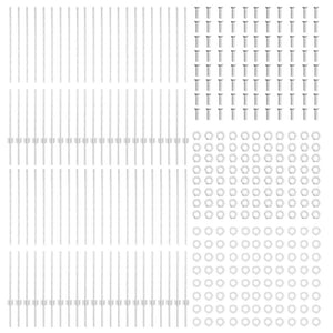 Pali per Recinzione 88 pcs Argento 180 cm Acciaio 3335959