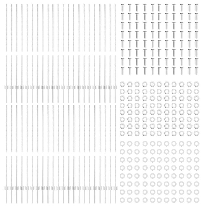 Pali per Recinzione 88 pcs Argento 180 cm Acciaio 3335959