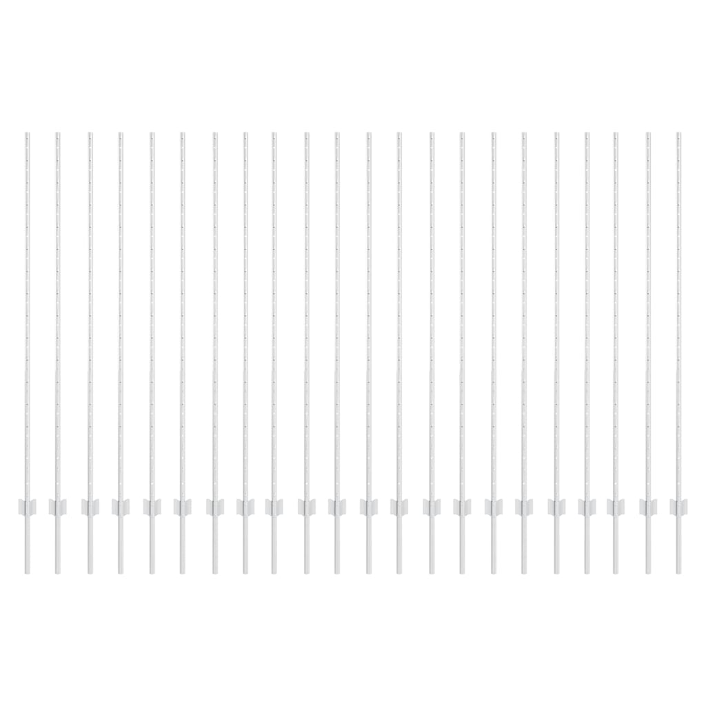 Pali per Recinzione 44 pcs Argento 200 cm Acciaio 3335960