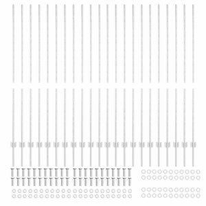Pali per Recinzione 44 pcs Argento 200 cm Acciaio 3335960