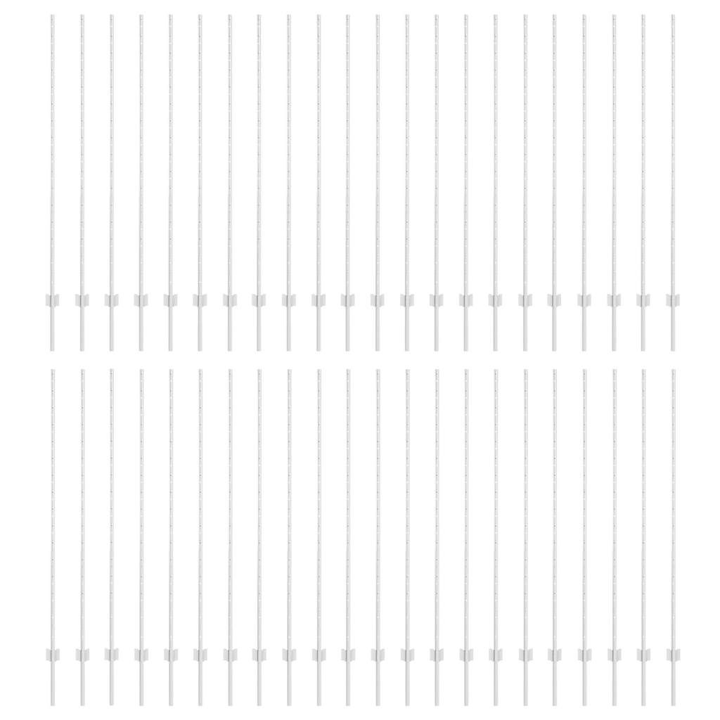 Pali per Recinzione 88 pcs Argento 200 cm Acciaio 3335961