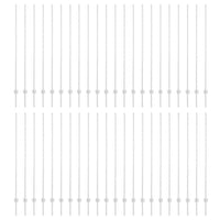 Pali per Recinzione 88 pcs Argento 200 cm Acciaio 3335961