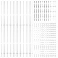 Pali per Recinzione 88 pcs Argento 200 cm Acciaio 3335961