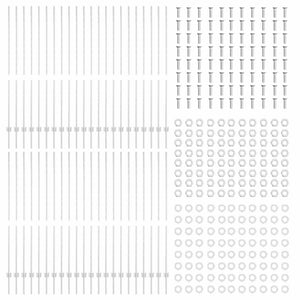 Pali per Recinzione 88 pcs Argento 200 cm Acciaio 3335961