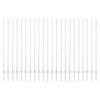 Pali per Recinzione 44 pcs Argento 200 cm Acciaio 3335962