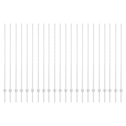 Pali per Recinzione 44 pcs Argento 200 cm Acciaio 3335962