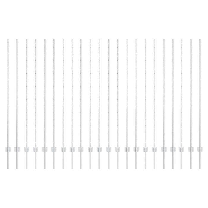 Pali per Recinzione 44 pcs Argento 200 cm Acciaio 3335962