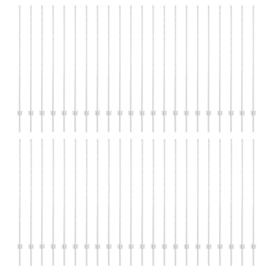 Pali per Recinzione 88 pcs Argento 200 cm Acciaio 3335963