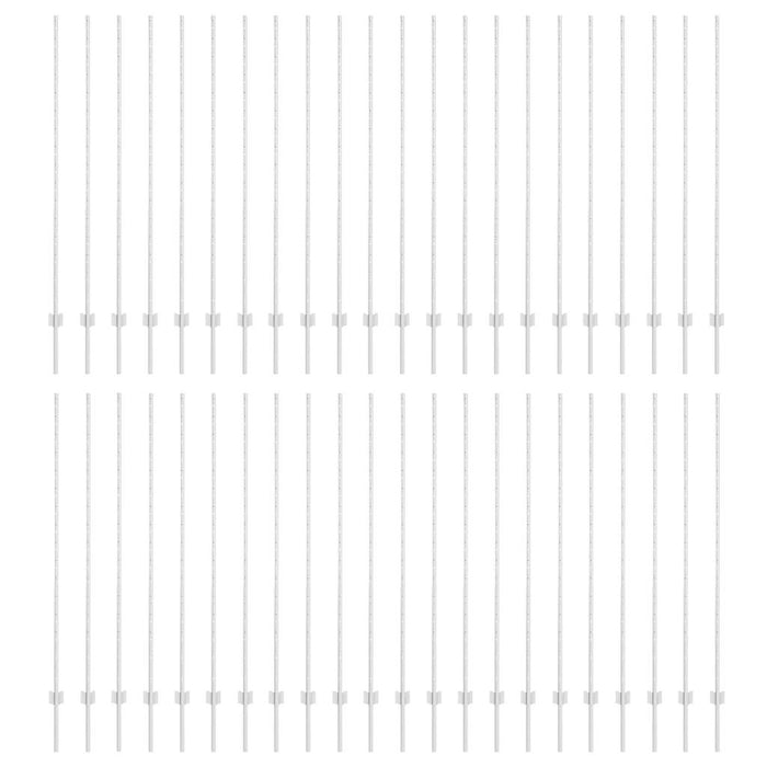 Pali per Recinzione 88 pcs Argento 200 cm Acciaio 3335963