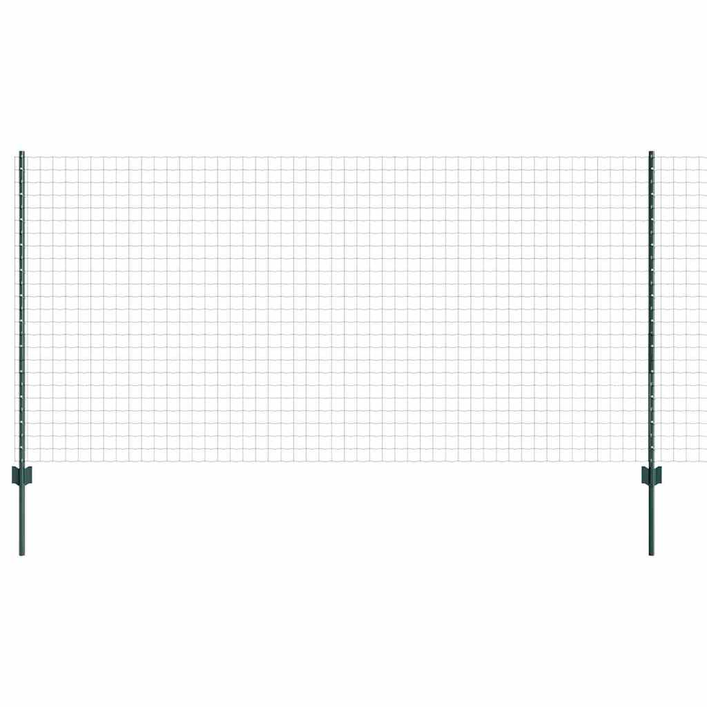 Recinzione con pali. Verde 1.2 x 10 m Acciaio 3335968