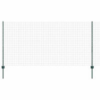 Recinzione con pali. Verde 1.2 x 10 m Acciaio 3335968