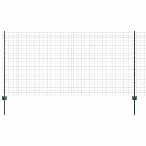 Recinzione con pali. Verde 1.2 x 10 m Acciaio 3335968
