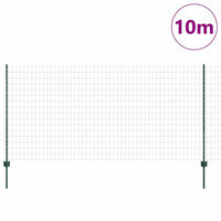 Recinzione con pali. Verde 1.2 x 10 m Acciaio 3335976