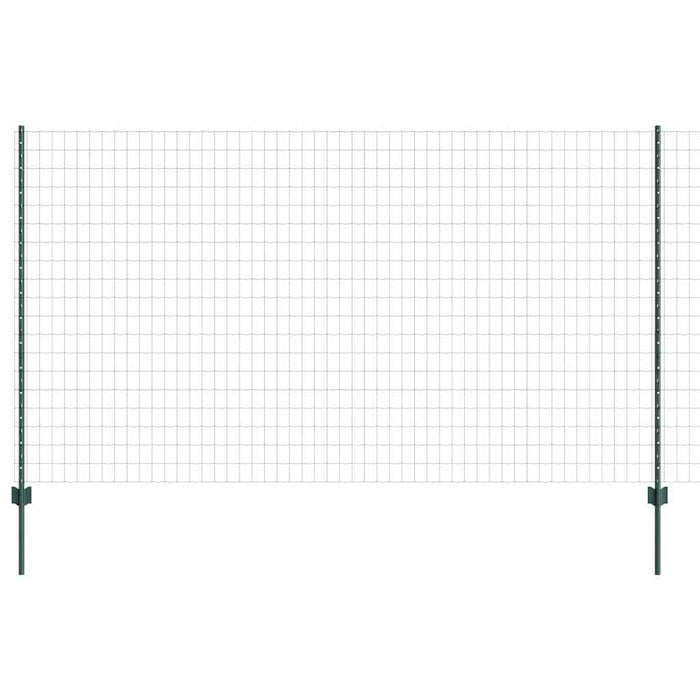 Recinzione con pali. Verde 1.4 x 10 m Acciaio 3335977