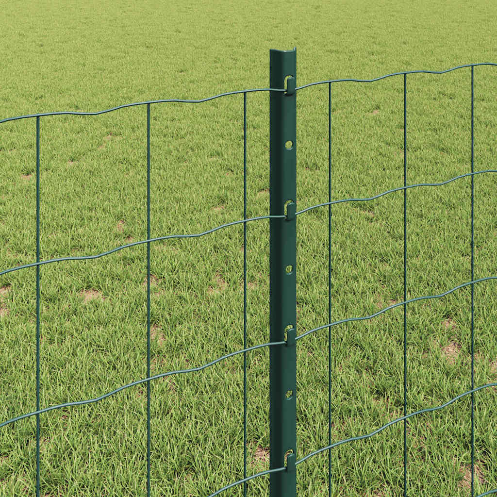 Recinzione con pali. Verde 0.8 x 10 m Acciaio 3335990