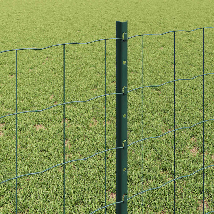 Recinzione con pali. Verde 0.8 x 10 m Acciaio 3335990