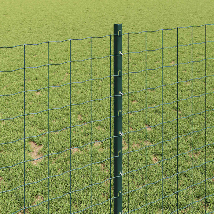 Recinzione con pali. Verde 1 x 25 m Acciaio 3336007