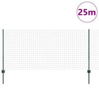 Recinzione con pali. Verde 1 x 25 m Acciaio 3336007