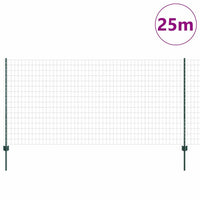 Recinzione con pali. Verde 1.2 x 25 m Acciaio 3336013