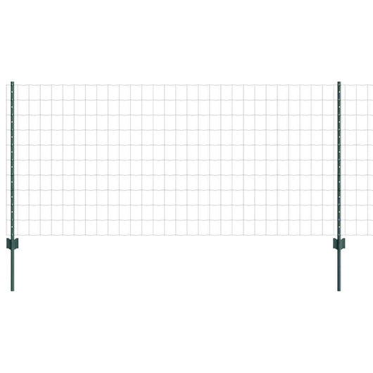 Recinzione con pali. Verde 1 x 25 m Acciaio 3336022