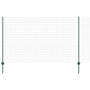 Recinzione con pali. Verde 1.4 x 10 m Acciaio 3336044
