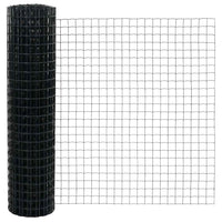 Recinzione con pali. Grigio 1 x 10 m Acciaio 3336057