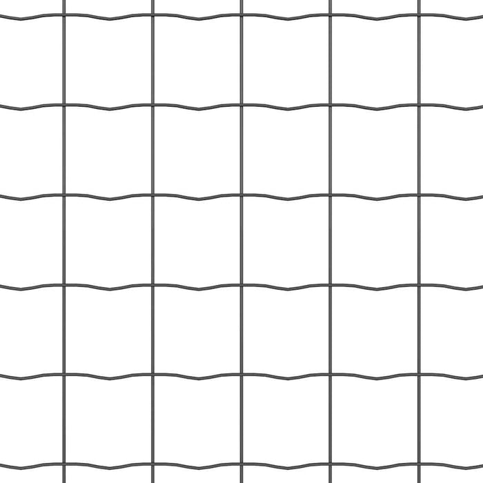 Recinzione con pali. Grigio 1.4 x 10 m Acciaio 3336059