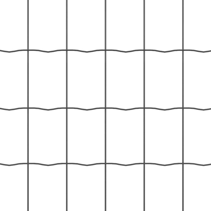 Recinzione con pali. Grigio 1 x 25 m Acciaio 3336112