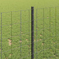 Recinzione con pali. Grigio 1 x 25 m Acciaio 3336112