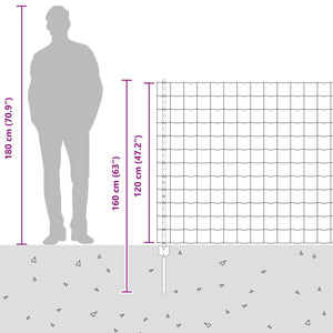 Recinzione e Posto Grigio 1,2 x 25 m Acciaio 3336118
