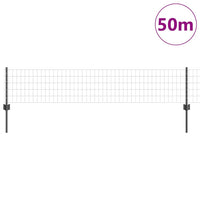 Recinzione con pali. Grigio 0.4 x 50 m Acciaio 3336121