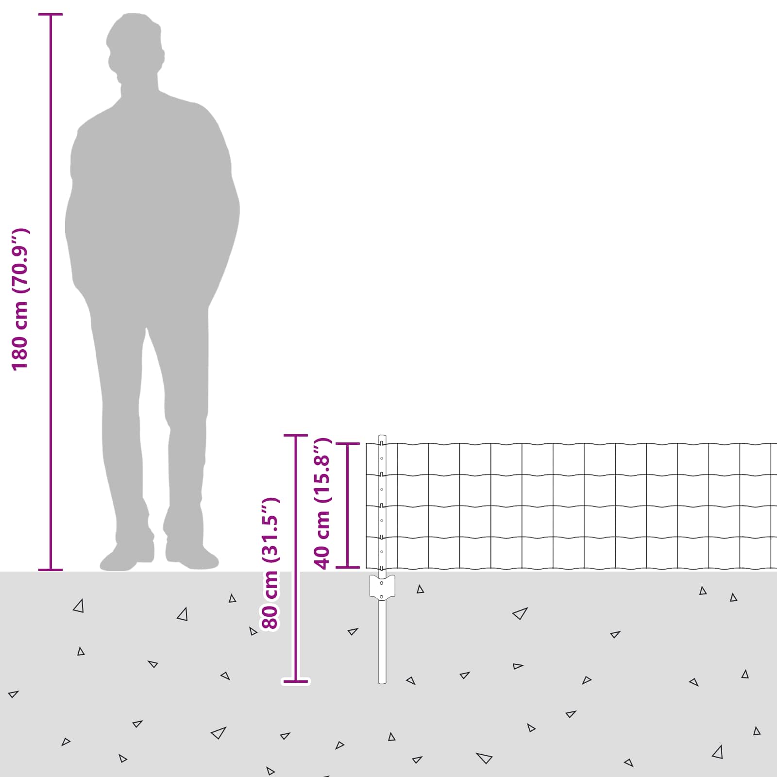 Recinzione e Posto Argento 0,4 x 10 m Acciaio 3336176