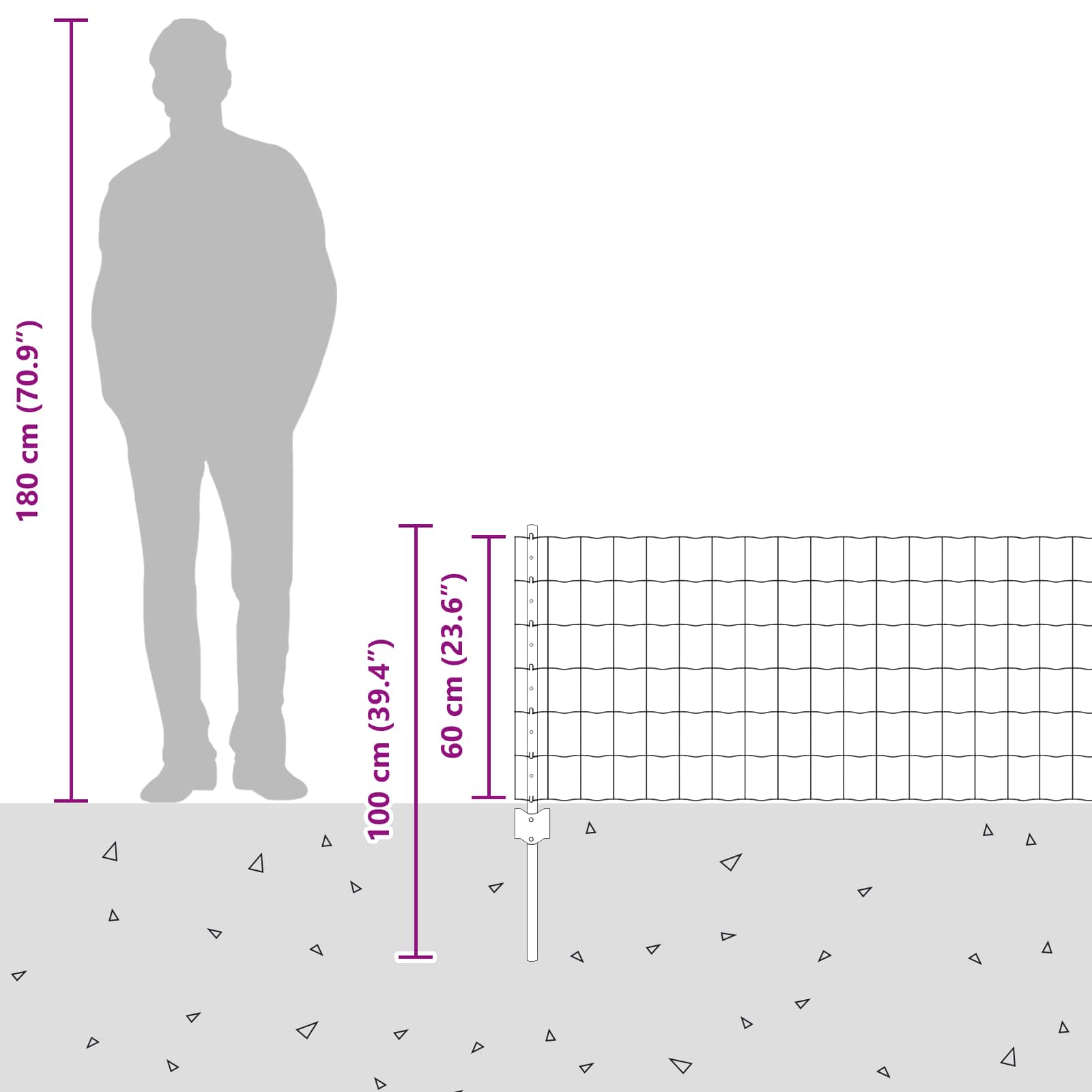 Recinzione e Posto Argento 0,6 x 50 m Acciaio 3336211
