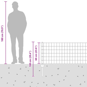 Recinzione e Posto Argento 0,6 x 50 m Acciaio 3336211