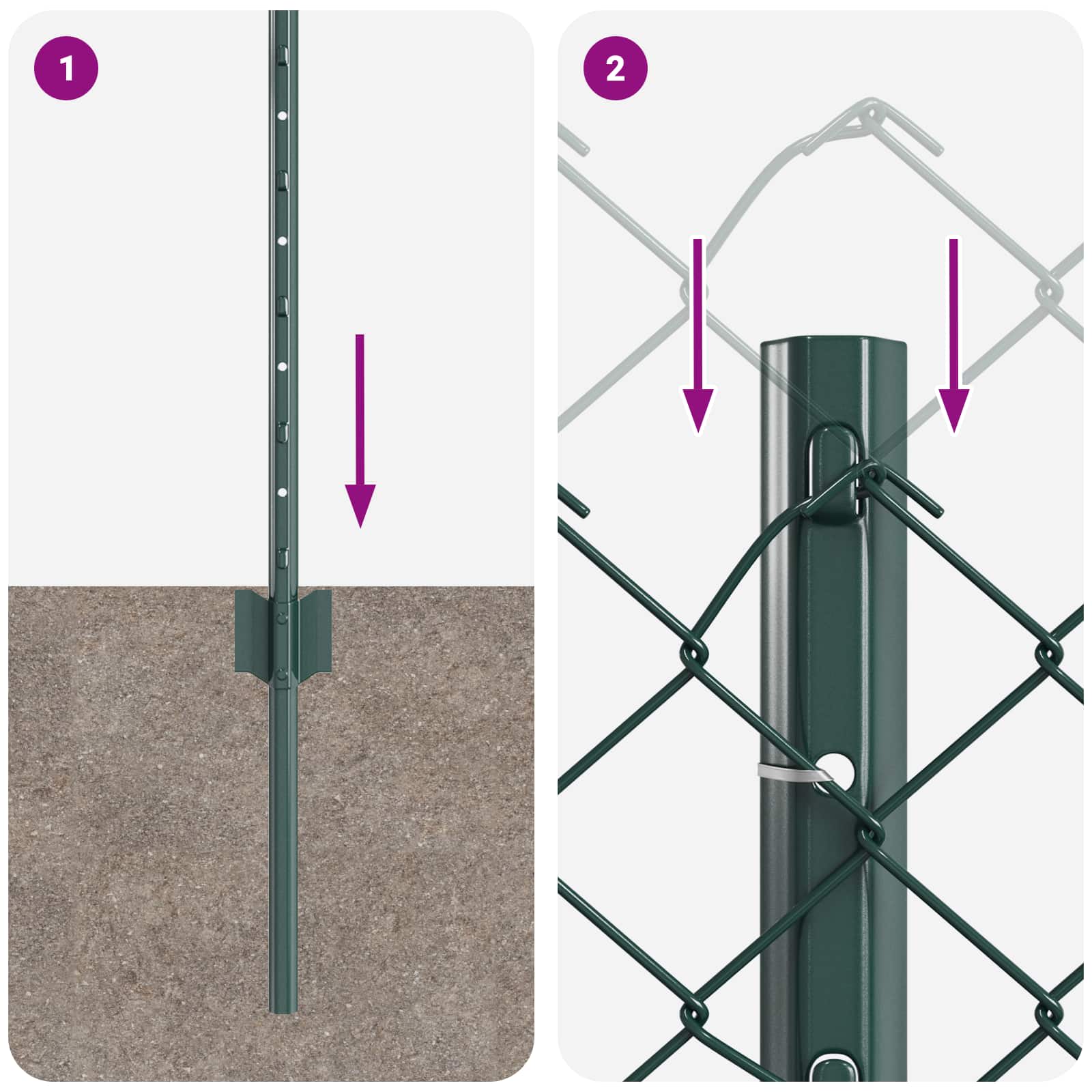 Recinzione e Posto Verde 0,8 x 10 m Acciaio 3336231