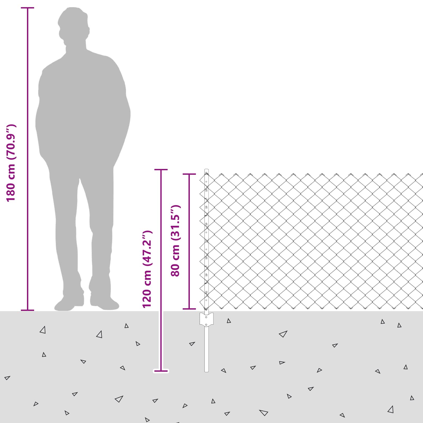 Recinzione e Posto Verde 0,8 x 10 m Acciaio 3336239